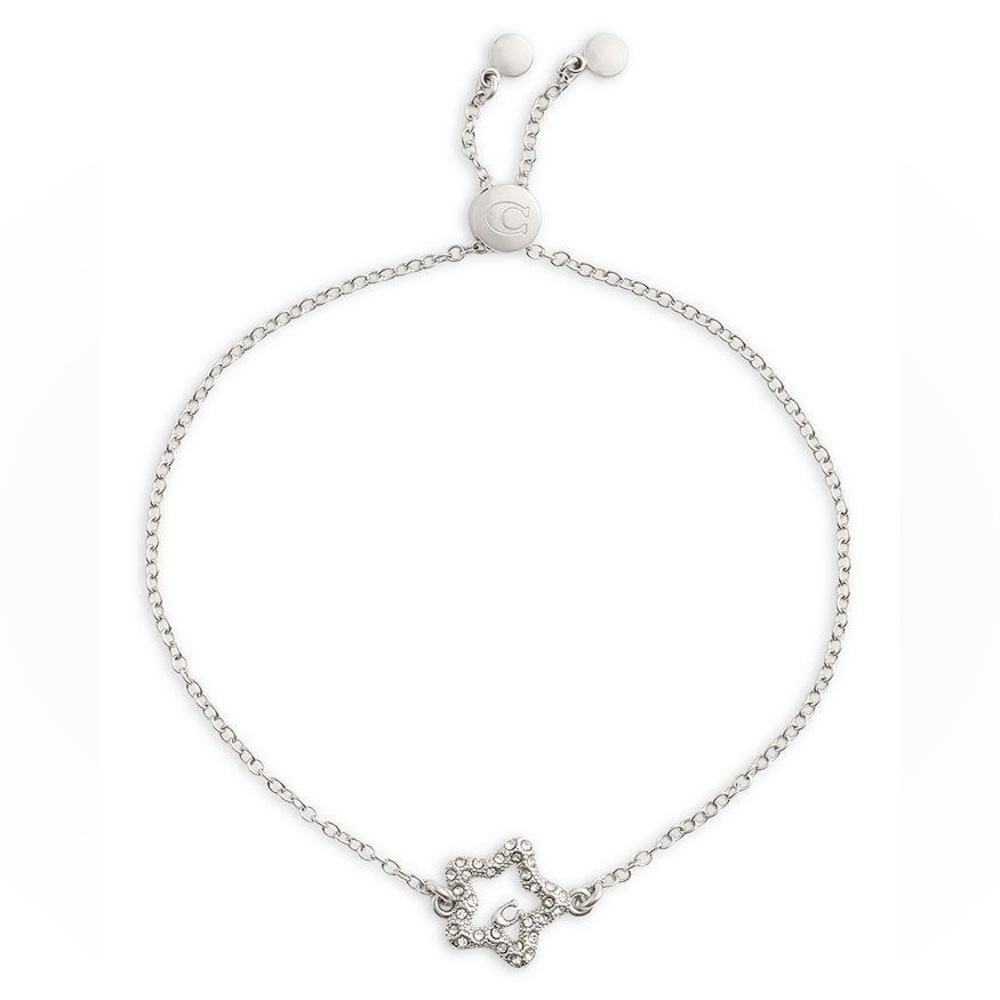 Coach star Delicate Silver Star Bracelet - Adjustable Women’s Jewelry